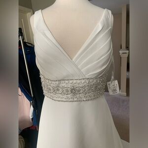 New white wedding dress with beading!